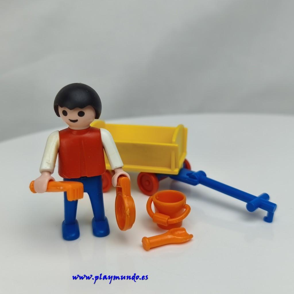PLAYMOBIL 3356 NIÑO CON CARRITO (AÑO 1982)