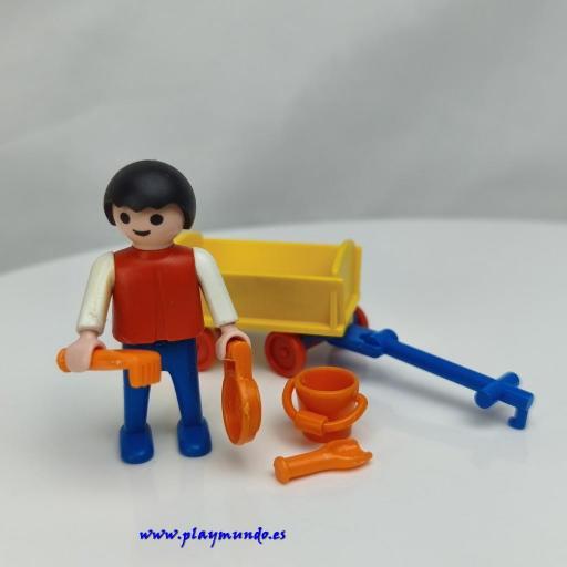 PLAYMOBIL 3356 NIÑO CON CARRITO (AÑO 1982) [0]