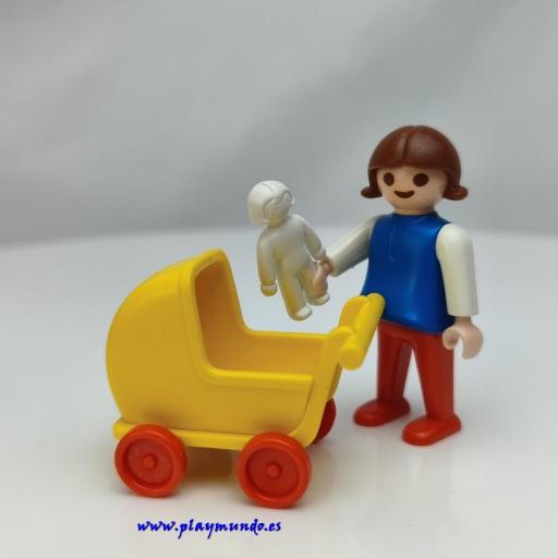PLAYMOBIL 3357 NIÑA CON COCHECITO (AÑO 1982) [0]
