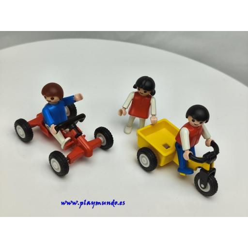 PLAYMOBIL 3596 NIÑOS CON TRICICLO Y KART (AÑO 1981 - 1987) [2]