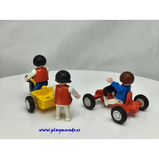 PLAYMOBIL 3596 NIÑOS CON TRICICLO Y KART (AÑO 1981 - 1987) [1]