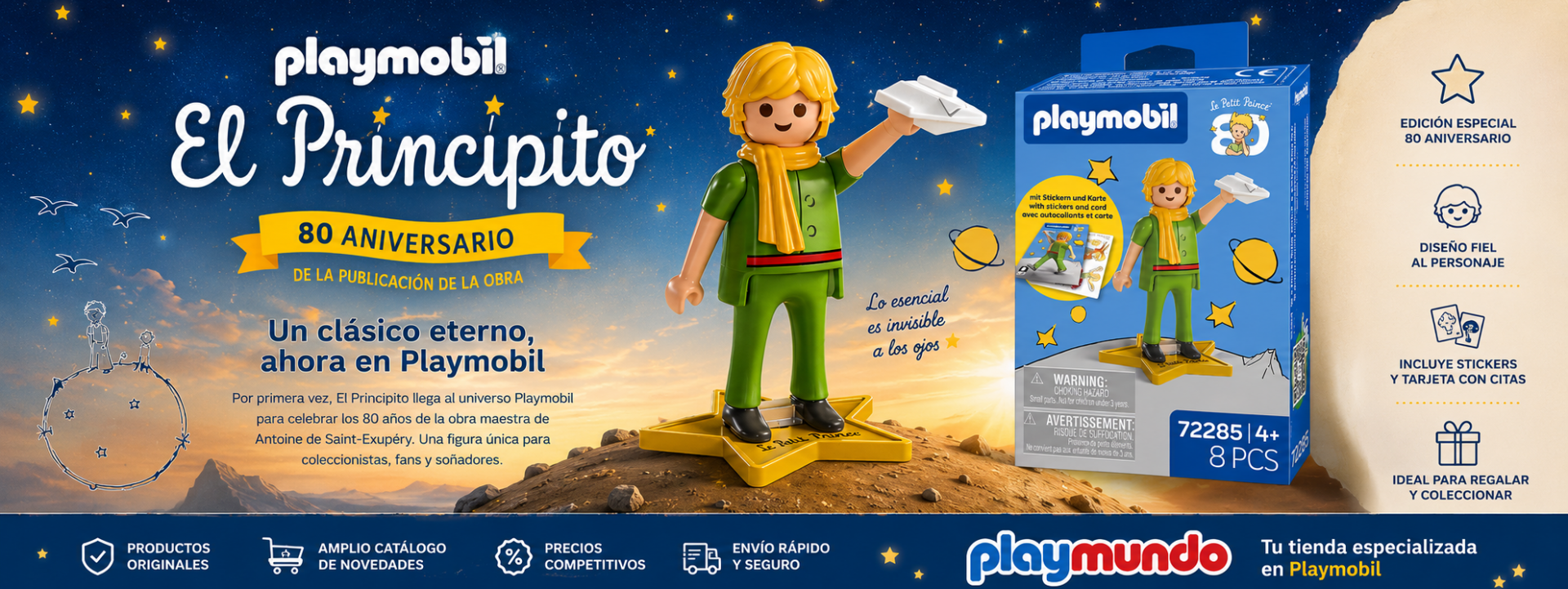 El Principito llega a Playmobil para celebrar su 80.º aniversario