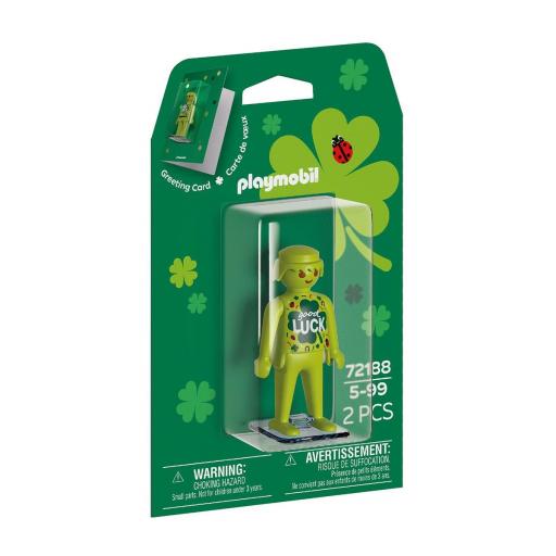 PLAYMOBIL  72188  TARJETA DE FELICITACION MUCHA SUERTE [1]