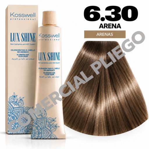 Tinte Lux Shine N6.30 Arena sin amoniaco 60ml Kosswell