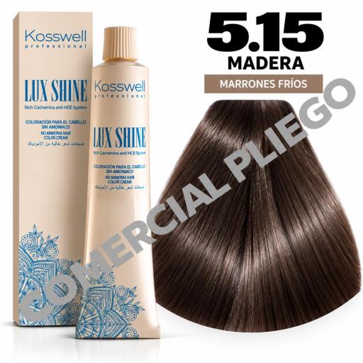 Tinte Lux Shine N5.15 Madera sin amoniaco 60ml Kosswell 
