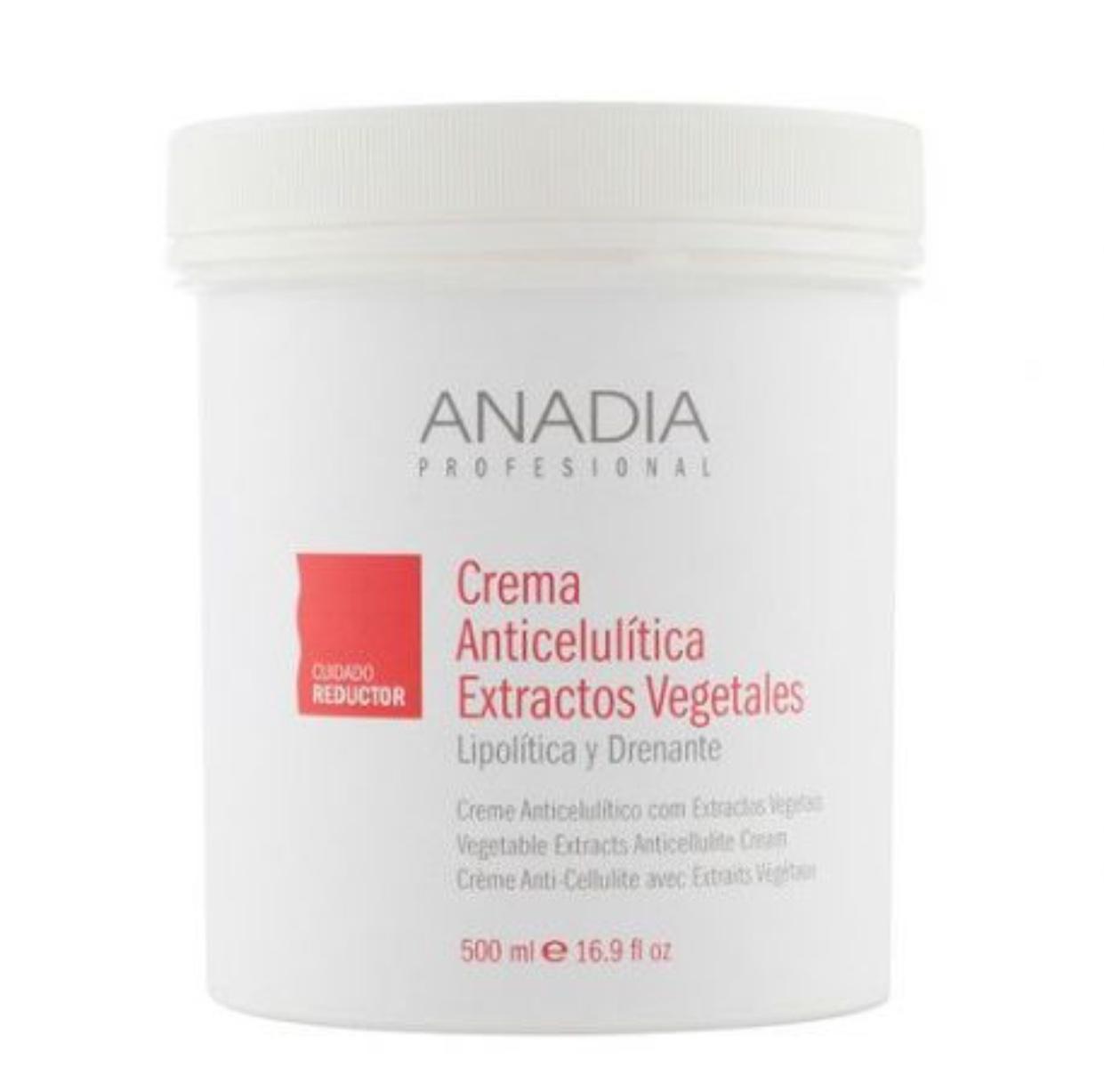Crema anticelulitica con extractos vegetales 500ml Anadia