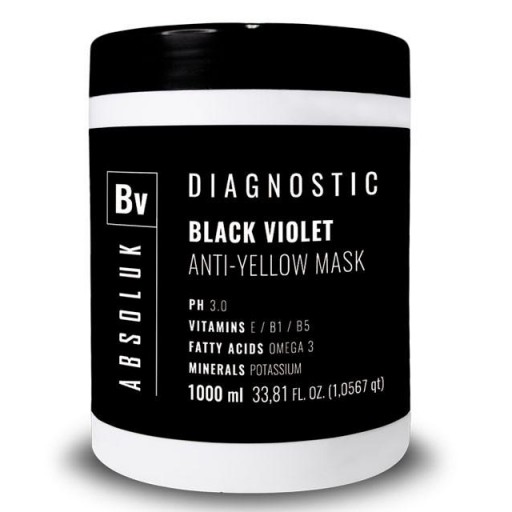 Mascarilla cabellos blancos/rubios Absoluk Diagnostic Black Violet 1kg