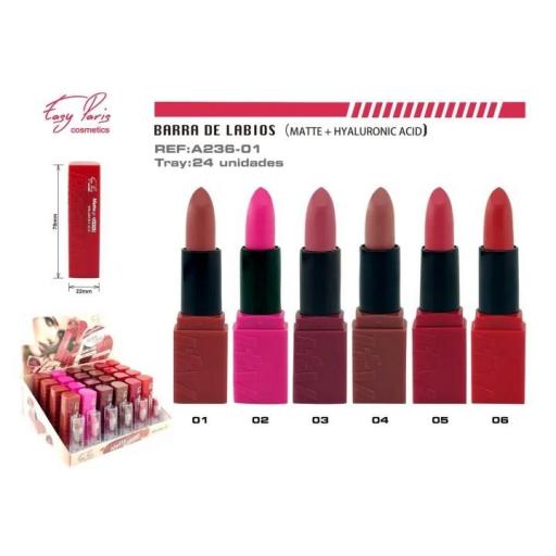 B.LABIOS MATTE C/ACIDO HIALURONICO 24/U