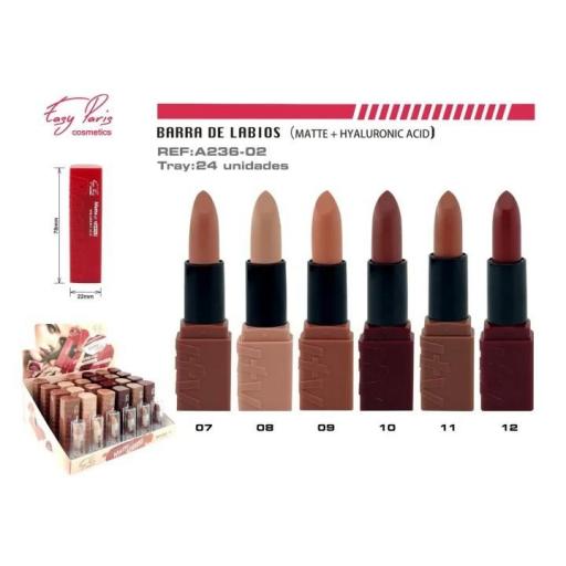 B.LABIOS MATTE C/ACIDO HIALURONICO 24/U