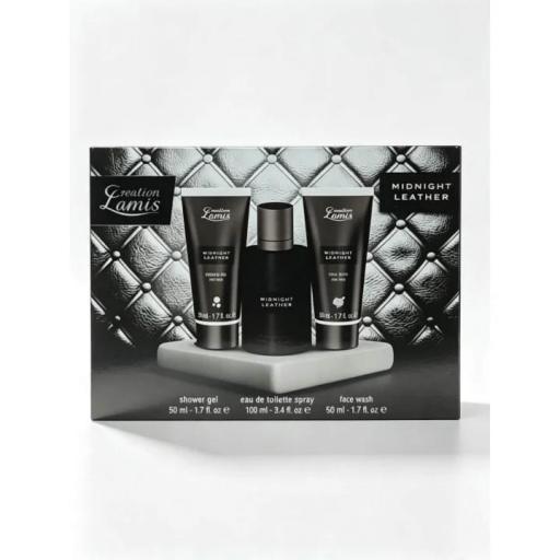 EST.MIDNIGHT LEATHER 3PZA EAU+GEL+FACE WASH