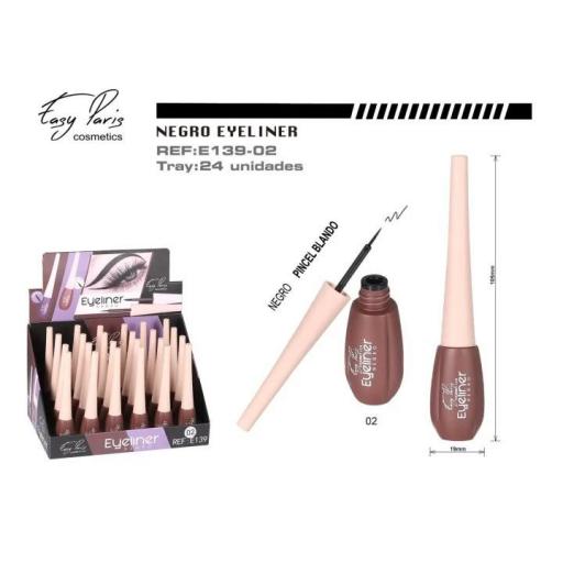 EYELINER LIQ.NEGRO PINCEL CLASIC. 24/U