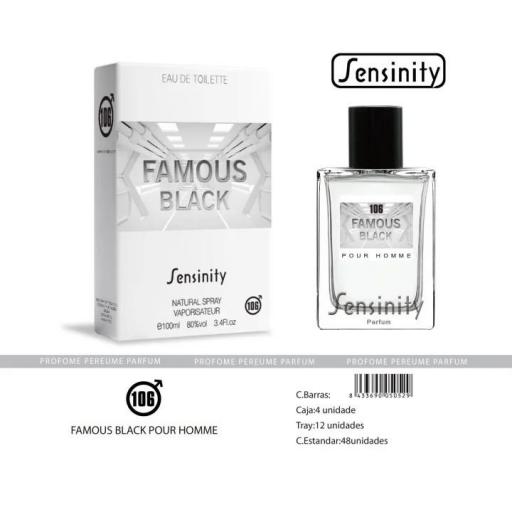  FAMOUS BLACK POUR HOMME SENSINITY