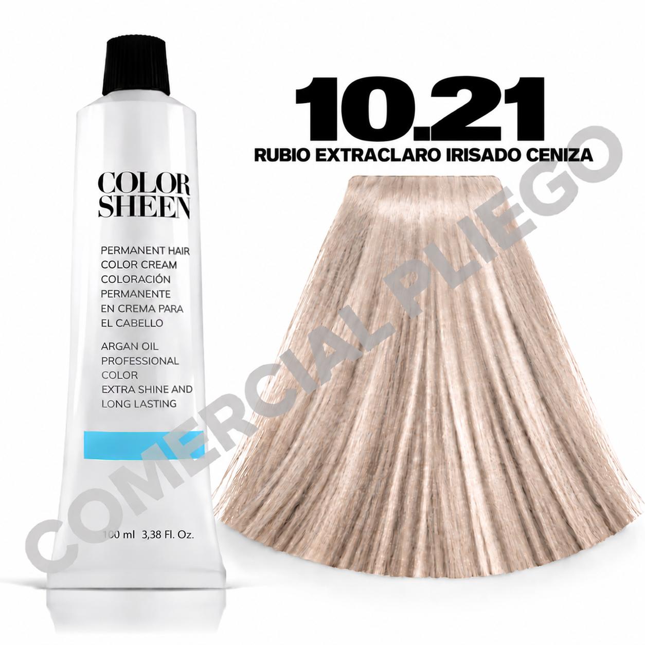 Tinte 10.21 Rubio Extraclaro Irisado Ceniza Color Sheen 100ml