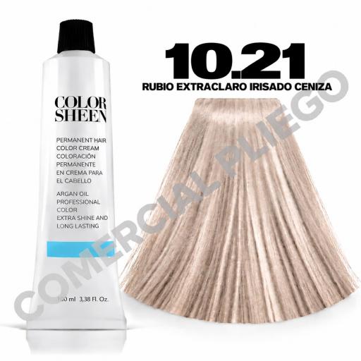 Tinte 10.21 Rubio Extraclaro Irisado Ceniza Color Sheen 100ml