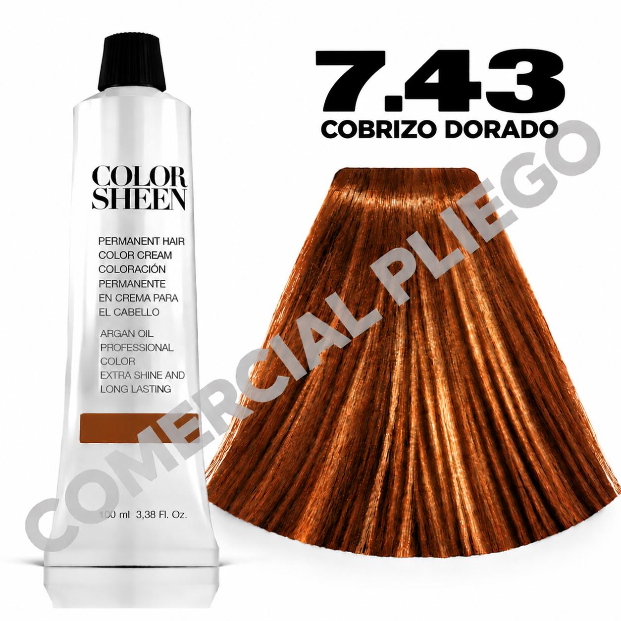 Tinte 7.43 Cobrizo Dorado Color Sheen 100ml