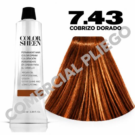 Tinte 7.43 Cobrizo Dorado Color Sheen 100ml