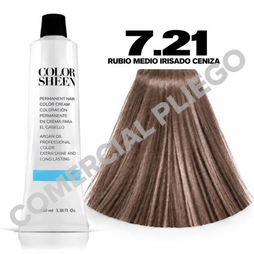 Tinte 7.21 Rubio Medio Irisado Ceniza Color Sheen 100ml [0]