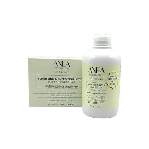 Anea Pack Anticaída Cabello Champú 450 ml + Ampollas Fortificantes 12 x 10 ml Tratamiento Capilar [0]