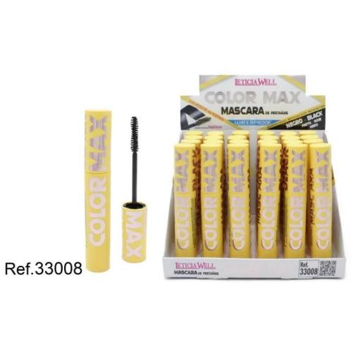 MASCARA PESTAÑAS BLACK WATERPROOF 24/U 33008