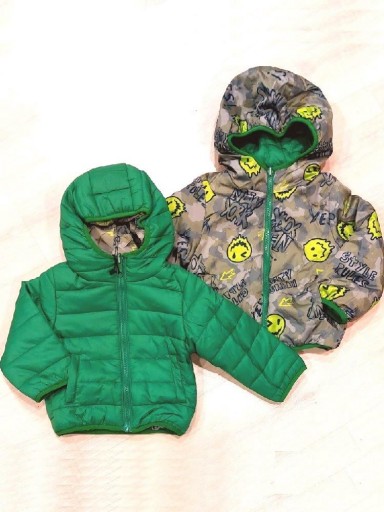 Chaqueta Acolchado Ligero Reverible Bebé Niño 032 VERDE.jpg