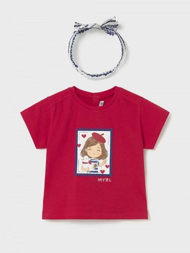 Camiseta niña manga corta con diadema Mayoral [1]