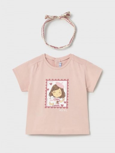 Camiseta niña manga corta con diadema Mayoral 1081 ROSA.JPG [0]
