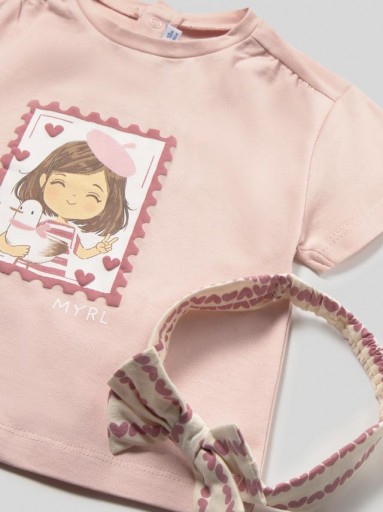 Camiseta niña manga corta con diadema Mayoral [2]
