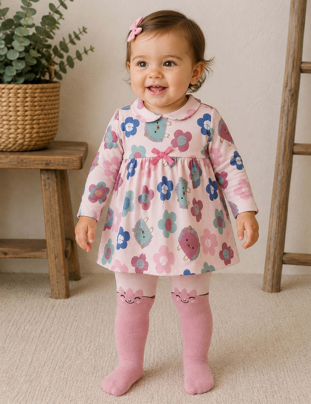 Vestido bebé niña + Leotardos TUC TUC Hedgehog Forest