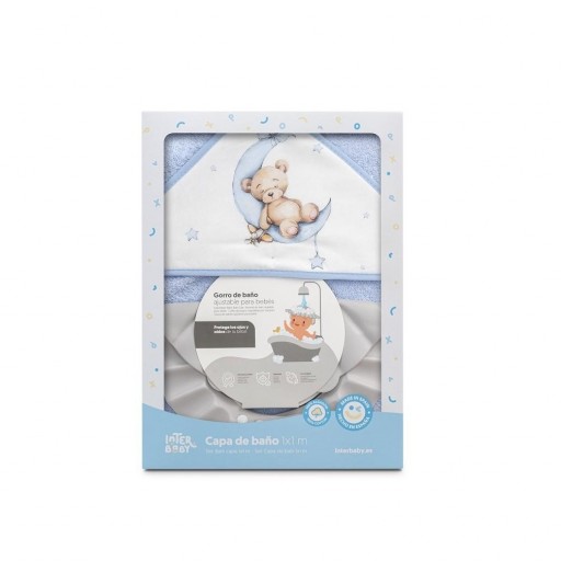 Capa de baño bebé Osito con Gorro Baño INTERBABY [4]