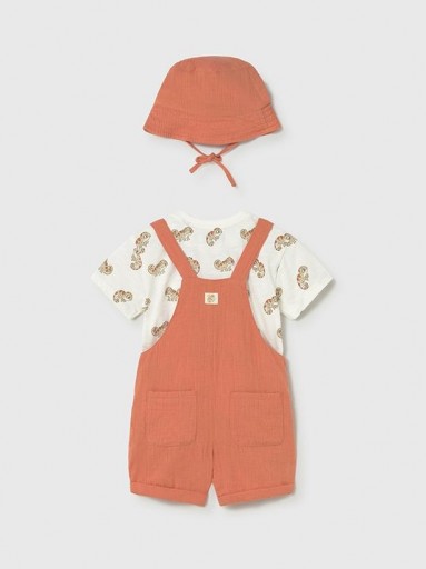 Conjunto Peto bambula niño con gorro Mayoral [2]