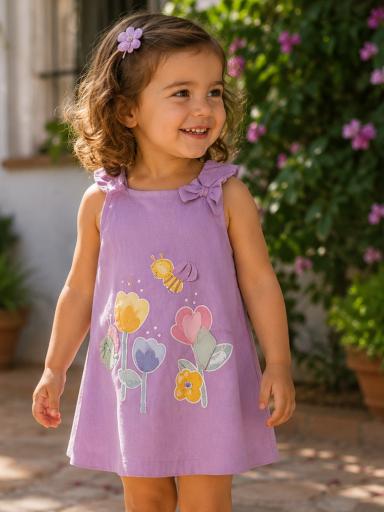 Vestido punto estampado niña Mayoral [1]