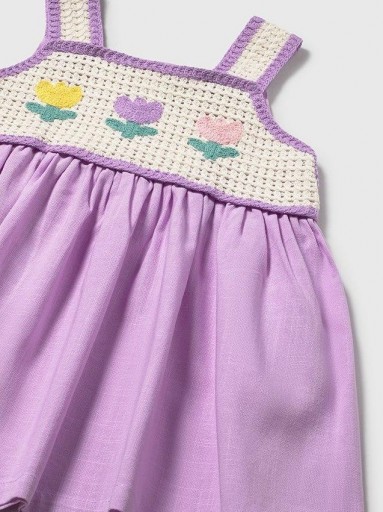 Vestido combinado crochet niña Mayoral [4]