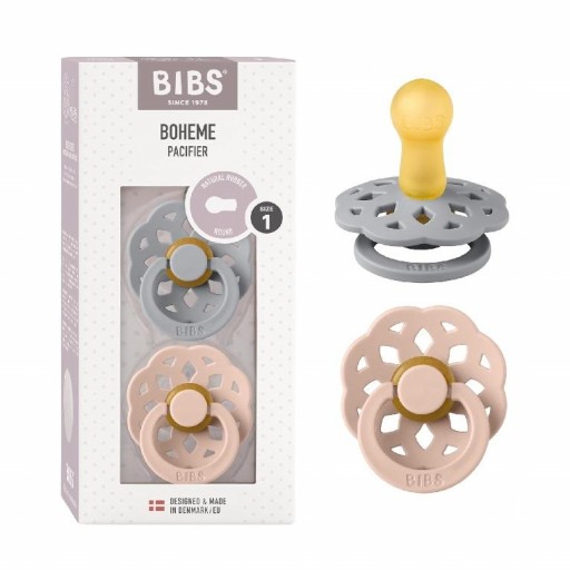 2 Chupetes BIBS Boheme Tetina Látex Redonda - 2 Tallas [1]