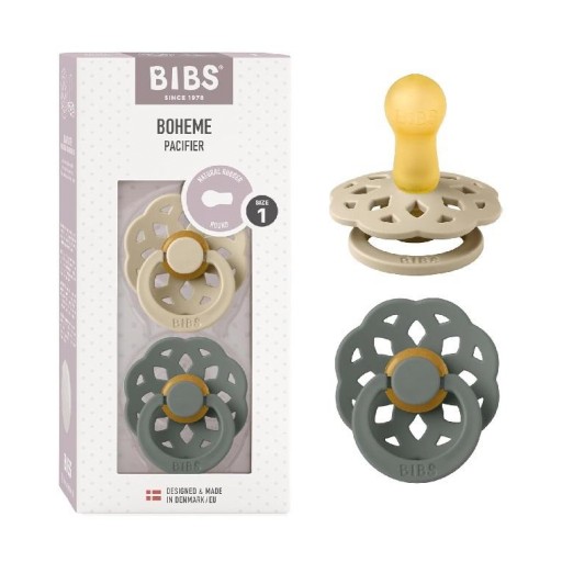 2 Chupetes BIBS Boheme Tetina Látex Redonda - 2 Tallas [2]