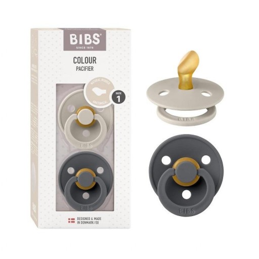 2 Chupetes BIBS Colour Tetina Látex Anatómica - 2 Tallas [1]