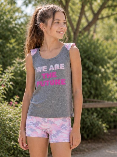 CONJUNTO CAMISETA S/MANGAS + SHORT "WE ARE THE FUTURE" [1]