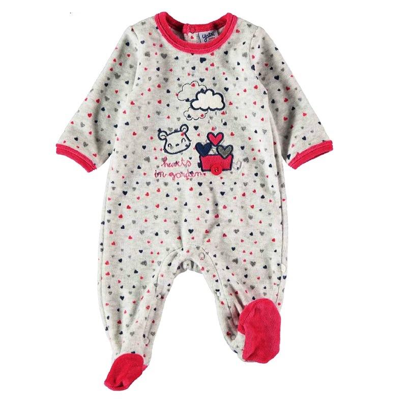 excitación flaco Estallar Comprar Pijama pelele bebé primera puesta terciopelo YATSI Hearts in Garden  | Colomina
