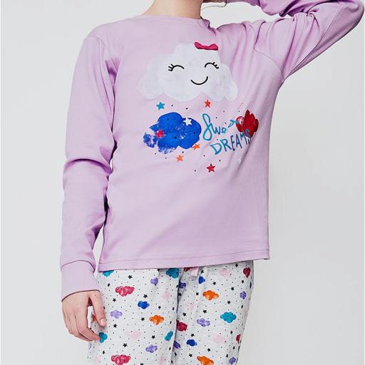 Pijama niña juvenil algodón interlock TOBOGAN Sweet Dreams   [2]