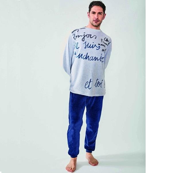 Pijama hombre terciopelo DIASSI "Bonjours" Colomina