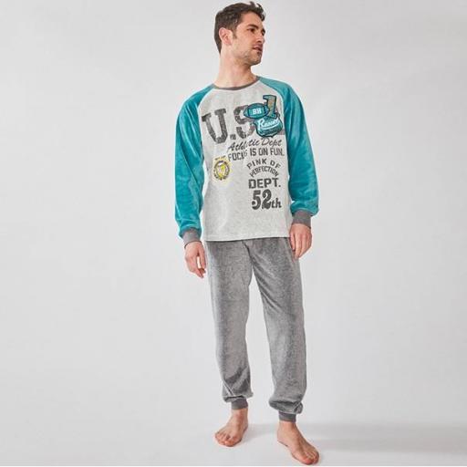 Pijama hombre terciopelo DIASSI "52TH"