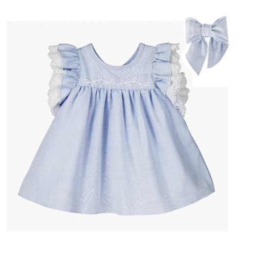 Vestido niña Anís con Lazo Pelo CALAMARO BABY Excellentt