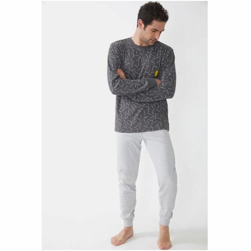 Pijama hombre algodón interlock DIASSI Grey [1]
