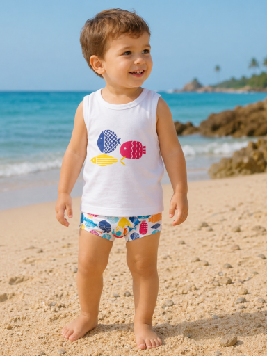 Conjunto baño niño Peces Calamaro Baby 23028.jpg