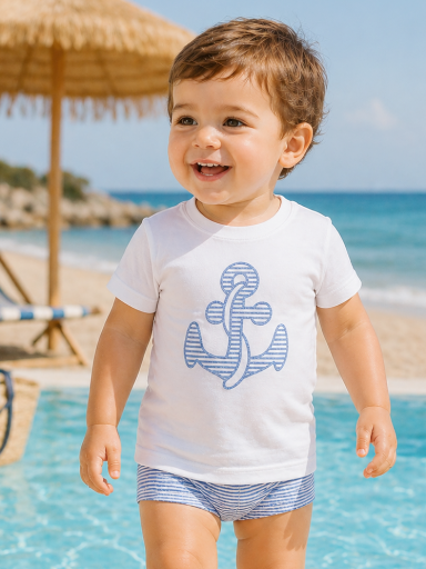 Conjunto Baño niño Marinero Ancla CALAMARO BABY  [1]