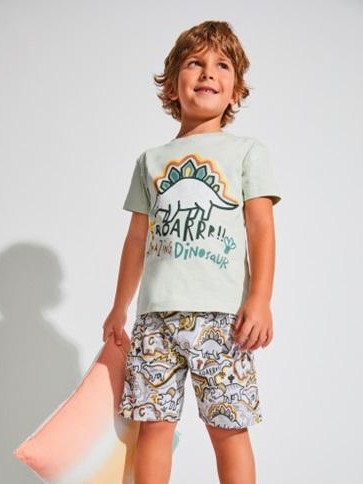 Pijama niño manga corta TOBOGAN Roarrr!!