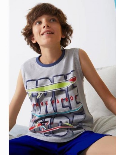 Pijama niño juvenil sin mangas TOBOGAN Freeride [1]