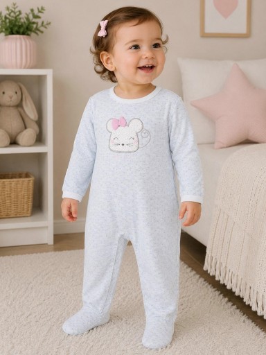 Pijama Pelele bebé niña interlock YATSI Petite Sourise