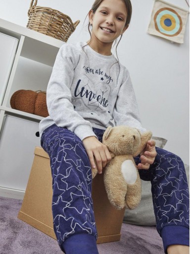 Pijama chica terciopelo TOBOGAN Universe [1]