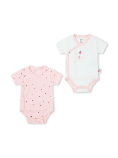 Pack 2 bodys primera puesta manga corta YATSI Love You berry much