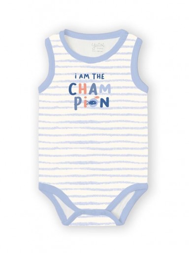 Pack 2 bodys bebé niño sin mangas YATSI I am the Champion [2]
